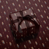 Burgundy classic nutcracker wrapping paper geschenkpapier