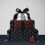 Burgundy classic nutcracker wrapping paper geschenkpapier