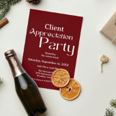 Burgundy Client Wertschätzung Party dankbar Einladung