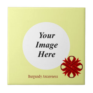 Burgundy Clover Ribbon Template von Kenneth Yoncic Fliese