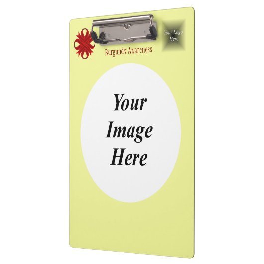 Burgundy Clover Ribbon Template von Kenneth Yoncic Klemmbrett (Links)