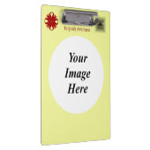 Burgundy Clover Ribbon Template von Kenneth Yoncic Klemmbrett (Rechts)