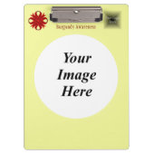 Burgundy Clover Ribbon Template von Kenneth Yoncic Klemmbrett (Vorderseite)