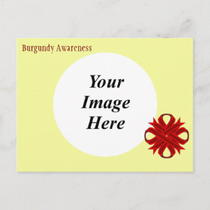 Burgundy Clover Ribbon Template von Kenneth Yoncic Postkarte