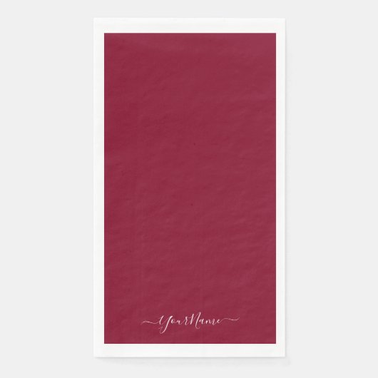 burgundy color-elegant script  serviette (Vorderseite)