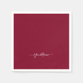 burgundy color-elegant script serviette (Vorderseite)