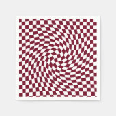 Burgundy Color Wedding Collection Karos überprüft Serviette (Vorderseite)