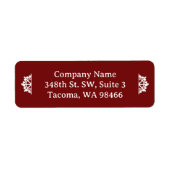 Burgundy Company Holiday Mailing Rücksendeadresse (Vorne)