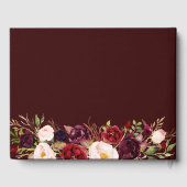 Burgundy Confetti Floral Wedding Gästebuch (Rückseite)