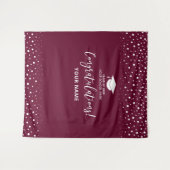 Burgundy Confetti gratulieren Abschluss Wandteppich (Vorderseite (Horizontal))