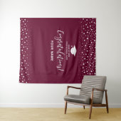 Burgundy Confetti gratulieren Abschluss Wandteppich (Beispiel (Horizontal))