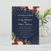 Burgundy Confetti Probe Einladung (Stehend Vorderseite)