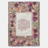 Burgundy Coral Floral Bible Verse Timothy Jugend Decke (Vorderseite Vertikal)