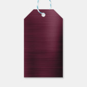 Burgundy Cranberry Modern Wedding Vielen Dank Geschenkanhänger (Rückseite)