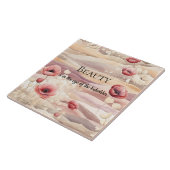 Burgundy Cream Blush Bloral Brautparty Fliese (Seite)