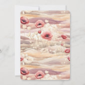 Burgundy Cream Blush Floral Wedding Einladung (Rückseite)