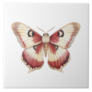 Burgundy Cream Butterfly Fliese