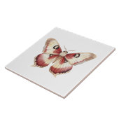 Burgundy Cream Butterfly Fliese (Seite)
