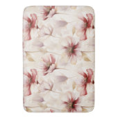 Burgundy Cream Lavender Floral Brautparty Badematte (Vorderseite Vertikal)