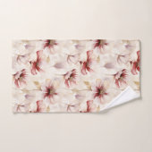 Burgundy Cream Lavender Floral Brautparty Badhandtuch Set (Handtuch)