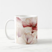 Burgundy Cream Lavender Floral Brautparty Kaffeetasse (Links)