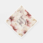 Burgundy Cream Lavender Floral Brautparty Serviette (Ecke)