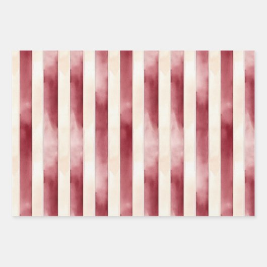 Burgundy Cream Spring Blumen Brautparty Geschenkpapier Set (Vorderseite 2)