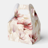 Burgundy Cream Spring Blumen Geschenkschachtel (Rückseite)