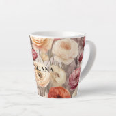 Burgundy Cream Spring Blumen Milchtasse (Rechte Ecke)