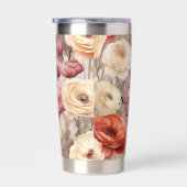 Burgundy Cream Spring Blumen Thermobecher (Rechts)