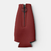 Burgundy Crest Wedding Custom Initials Flaschenkühler (Rückseite)