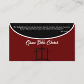 Burgundy Cross Pastor oder Deacon Church Visitenkarte (Vorderseite)