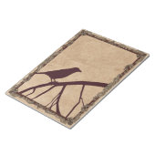 Burgundy Crow - Extravaganter Rahmen auf antikem H Notizblock (angewinkelt)