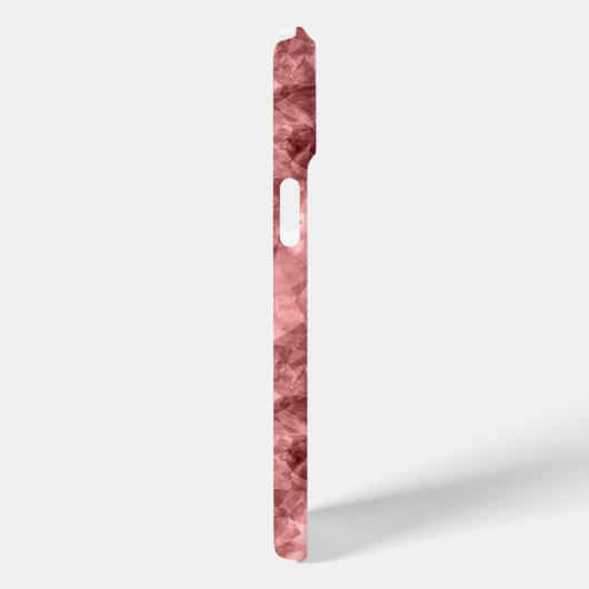 Burgundy Crumpled Textur Case-Mate iPhone Hülle (Rückseite / Rechts)