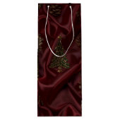 Burgundy Crystal Christmas Geschenktüte Für Weinflaschen (Rückseite)