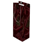 Burgundy Crystal Christmas Geschenktüte Für Weinflaschen (Vorderseite Schrägansicht)