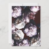 Burgundy Custom Floral Einladung (Rückseite)