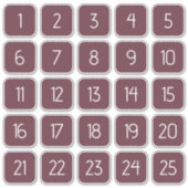 Burgundy Customizable Square Number Stickers  Aufkleber (Vorderseite)