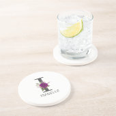 Burgundy Dahlia Floral Alphabet Letter Monogram   Getränkeuntersetzer (Seite)