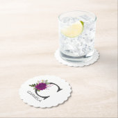 Burgundy Dahlia Floral Alphabet Letter Monogram O Untersetzer (Vor Ort)