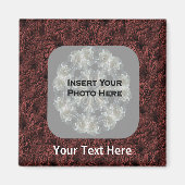 Burgundy Daisies Foto Magnet (Vorne)