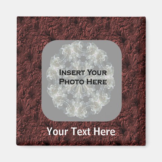 Burgundy Daisies Foto Magnet (Vorne)