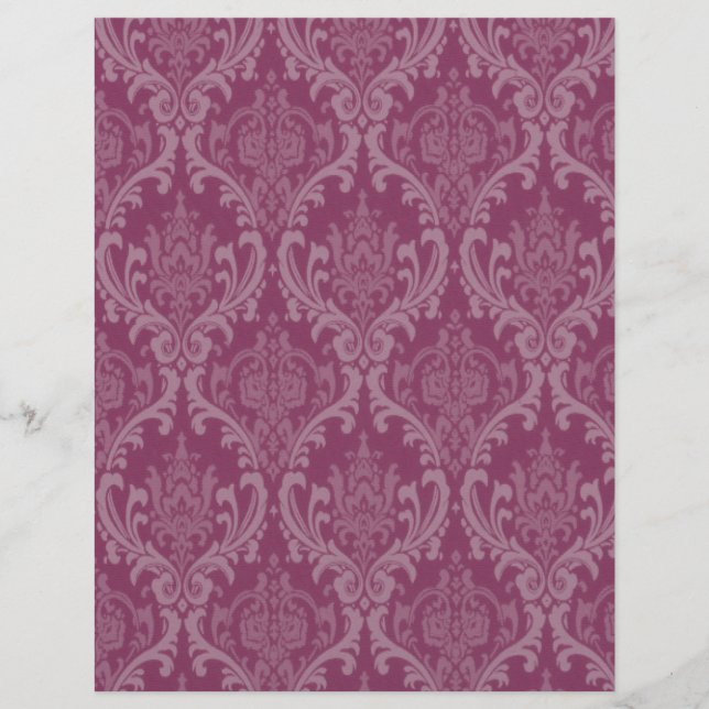 Burgundy Damask Letterhead (Vorderseite)