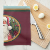 Burgundy dark green and gold geschirrtuch (Viertel Falte)