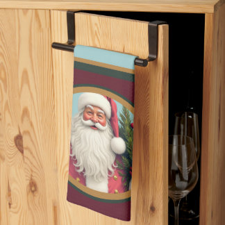 Burgundy dark green and gold geschirrtuch