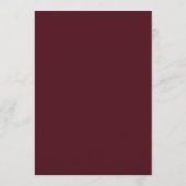 Burgundy Dark Romance Wedding Einladung (Rückseite)