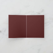 Burgundy Deep Red Custom Dankeskarte (Innenseite)
