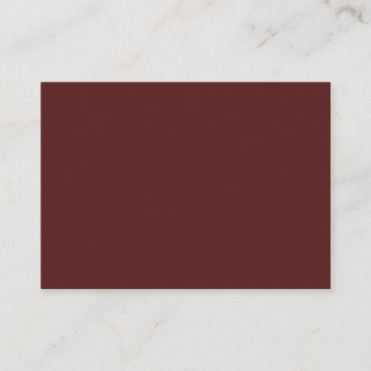 Burgundy Deep Red Custom Visitenkarte (Vorderseite)