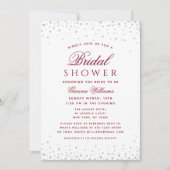 Burgundy Diamonds Modernes Luxus-Brautparty Einladung (Vorderseite)