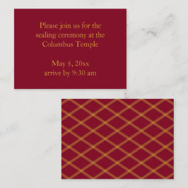 Burgundy Diamonds Temple Sealing Einladung
